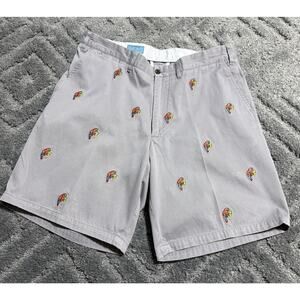 Castaway Nantucket Parrot Mug Embroidered Preppy Vacation College Shorts 36